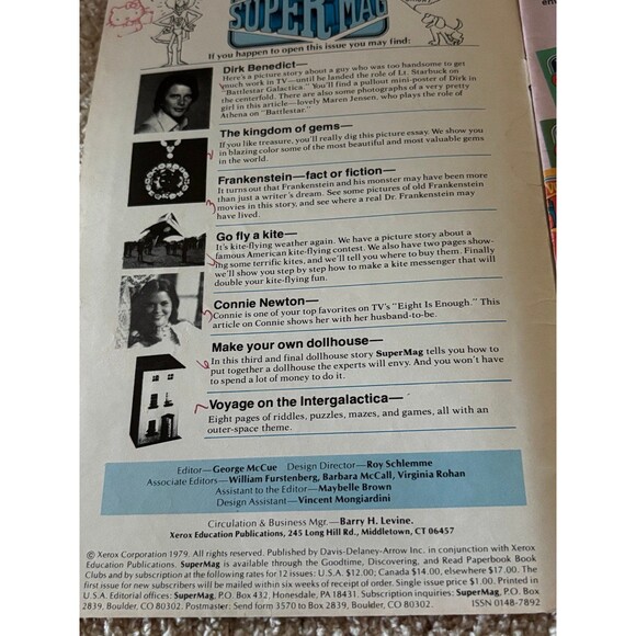 Vintage 1979 Ephemera SuperMag Volume 3 No. 8 Dirk Benedict Magazine No Poster - Picture 2 of 4